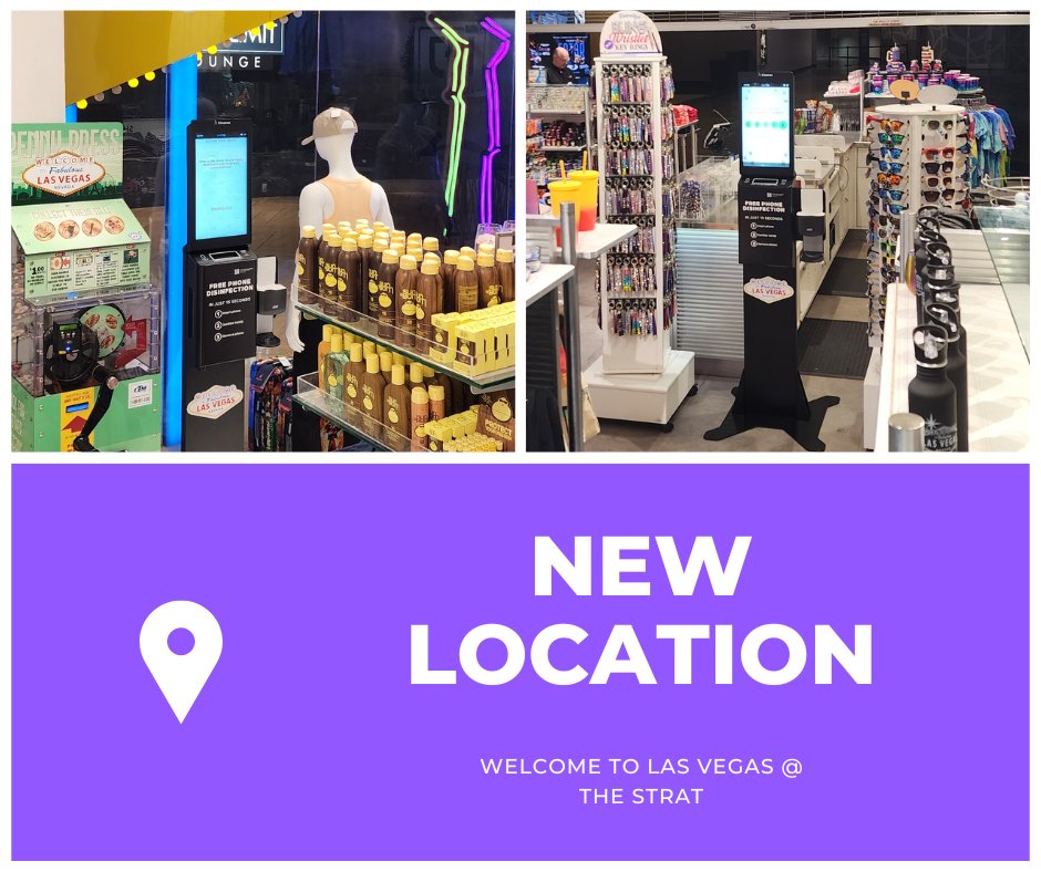 _icleanse's tweet photo. 🌟 Exciting News! 🌟

Swift UV is now at the "Welcome to Las Vegas" store at The Strat! Enjoy chemical-free UV-C disinfection for your mobile devices with breathtaking views.

#iCleanse #WHSNA #SwiftUV #TheStrat #LasVegas #UVDisinfection https://t.co/m023qZI0ub