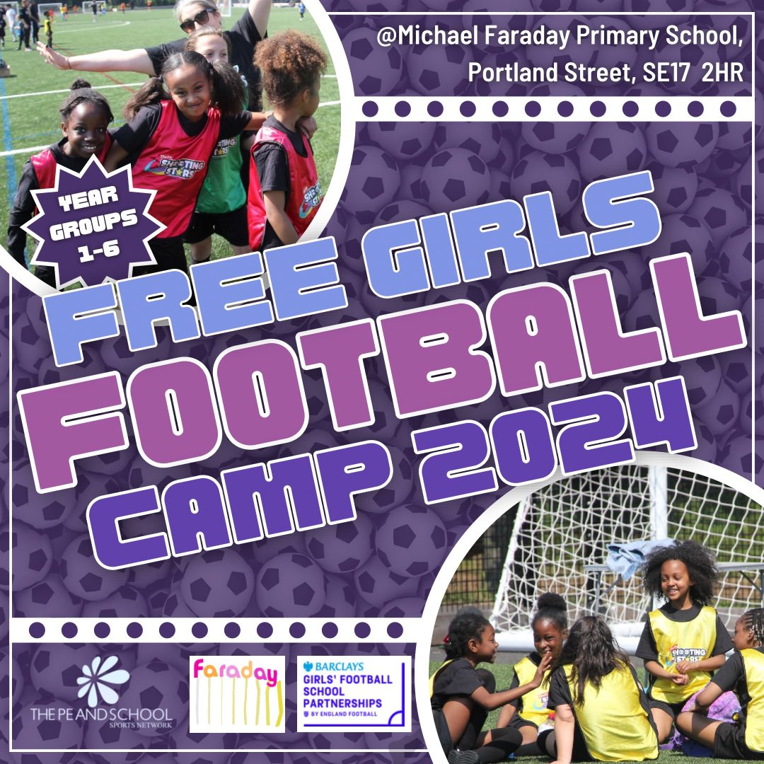 LPESSN π (@lpessn) on Twitter photo A reminder that we are running 2 activity camps this summer starting from 29th July.
We are pleased to announce that our girls football camp is FULL. Over 40 girls will be playing football everyday!
#letgirlsplay #summercamp
<a href="/YouthSportTrust/">Youth Sport Trust</a> <a href="/LondonFA/">London Football</a> <a href="/LondonSport/">London Sport</a> <a href="/lb_southwark/">Southwark Council</a> A reminder that we are running 2 activity camps this summer starting from 29th July.
We are pleased to announce that our girls football camp is FULL. Over 40 girls will be playing football everyday!
#letgirlsplay #summercamp
<a href="/YouthSportTrust/">Youth Sport Trust</a> <a href="/LondonFA/">London Football</a> <a href="/LondonSport/">London Sport</a> <a href="/lb_southwark/">Southwark Council</a>