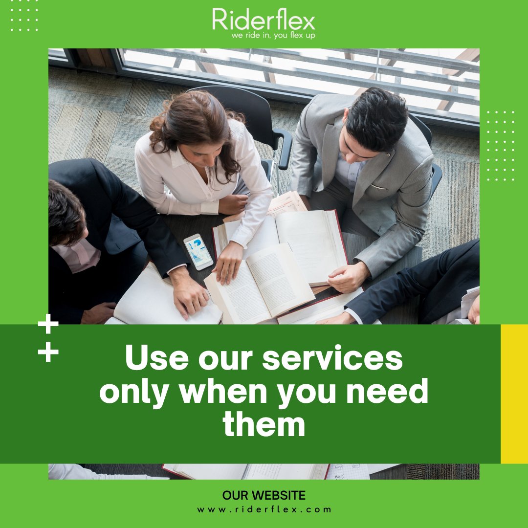 At Riderflex, you only pay for the services you use. Our straightforward pricing at $79 per hour ensures you get the best value without any unnecessary costs. 

Learn more at riderflex.com

#PayAsYouGo #ValueForMoney #Riderflex