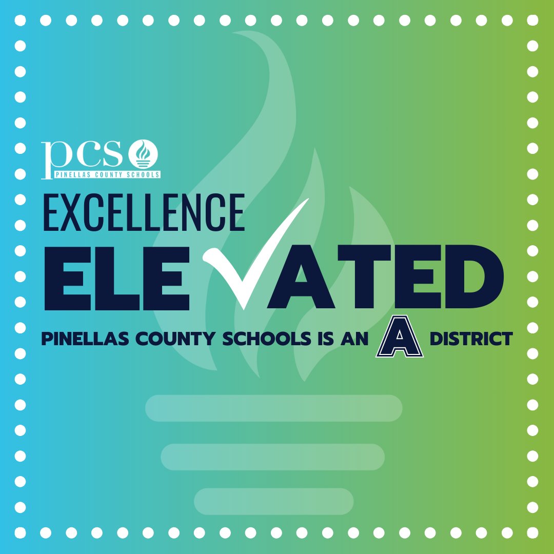my_pcs's tweet photo. WE DID IT! ✅ 🎉 Pinellas County Schools has earned a district-level “A” for the first time in its history! And another first, every Pinellas County School has earned an A, B, or C school grade. THANK YOU to our students, teachers, staff, and families. #PCSProud https://t.co/SIVJRuirqm