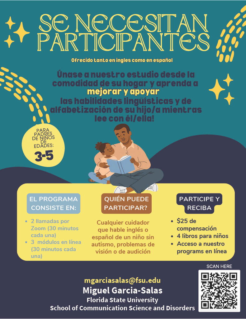 Recruiting participants for my dissertation! See the attached flyer and please share with families who might be interested!  Reach out with any questions!
Link: fsu.qualtrics.com/jfe/form/SV_0l…