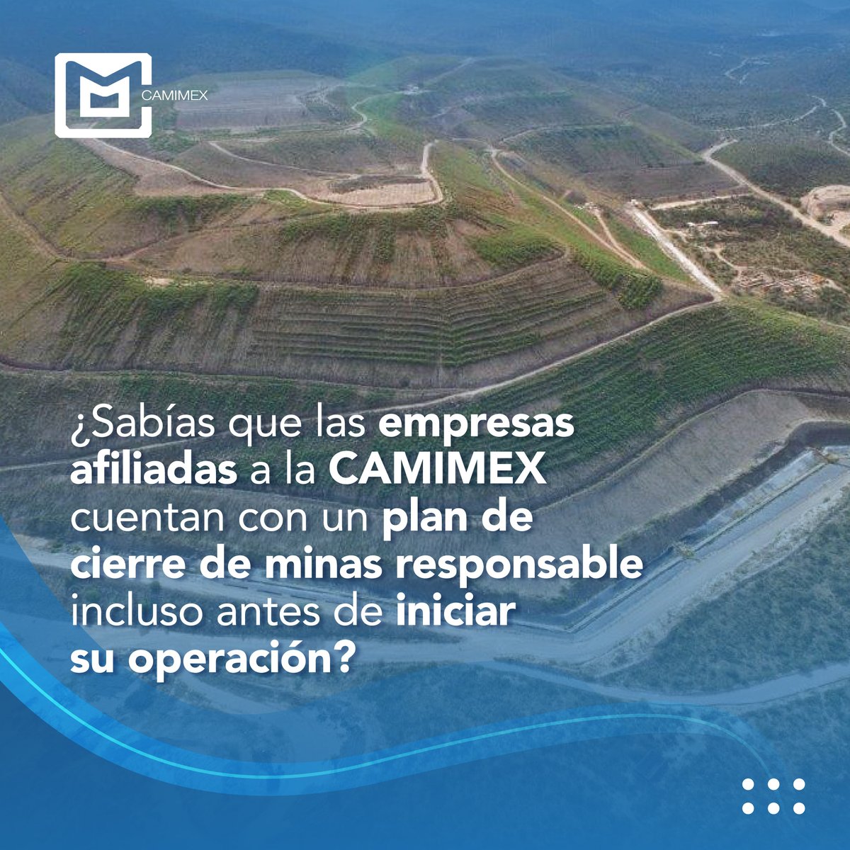 Camimex_Oficial's tweet photo. La minería responsable piensa en el futuro. Estamos comprometidos con restaurar los espacios utilizados por nuestra industria. #OrgullosamenteMinero https://t.co/5asx1tDOI3