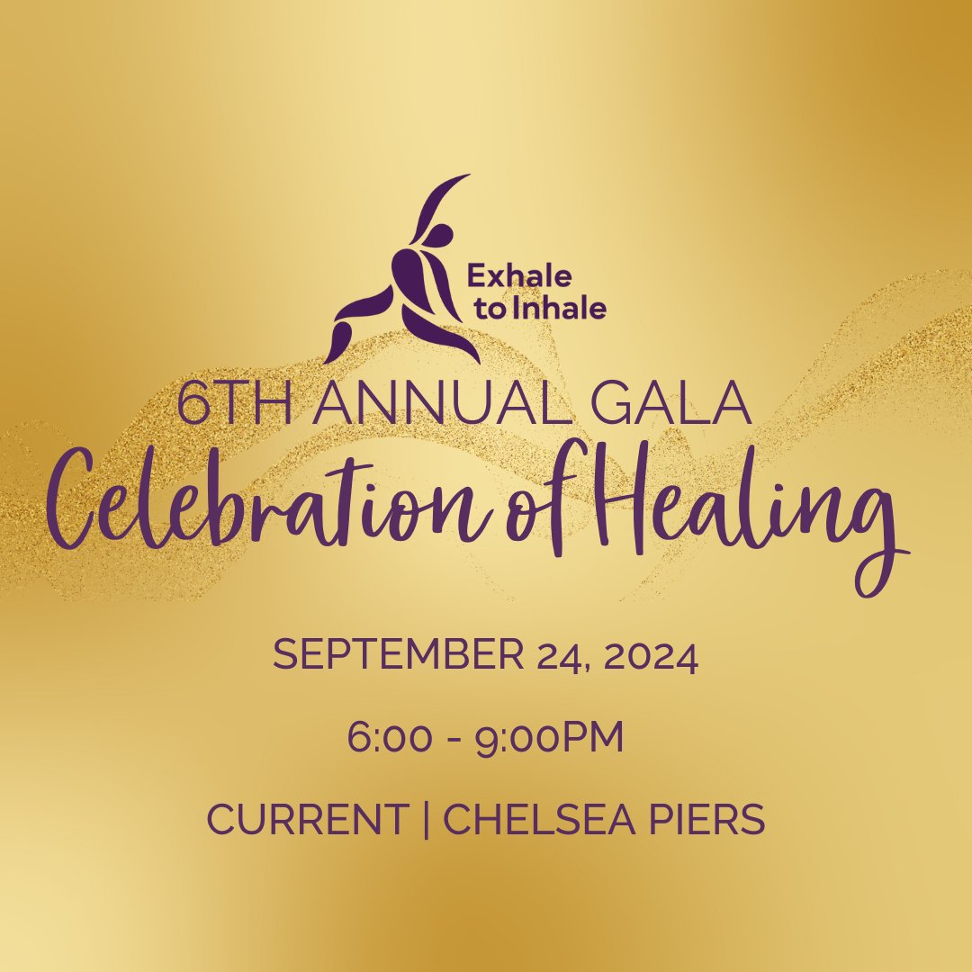 We are thrilled to announce that <a href="/TaranaBurke/">Tarana</a>, activist and founder of the #MeToo movement, will receive the Voice of Courage Award at this year's 6th Annual Celebration of Healing Gala!

Join us in honoring her incredible work empowering survivors: exhaletoinhale.networkforgood.com/events/70949-2…