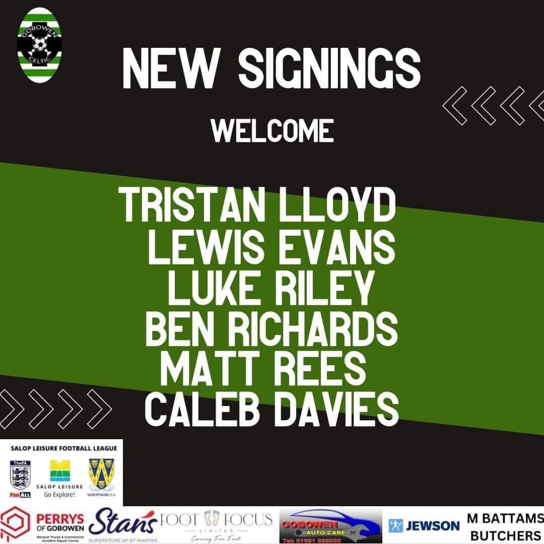 GobowenCelticFC's tweet photo. As well as the Club making good progress on the pitch this pre-season, manager @GeorgeeAustinn has been rampant in the transfer market making new signings for the upcoming season in the @SalopLLeague Premier Division.
✍️🇳🇬⚽️ https://t.co/lZhdyHsLlw