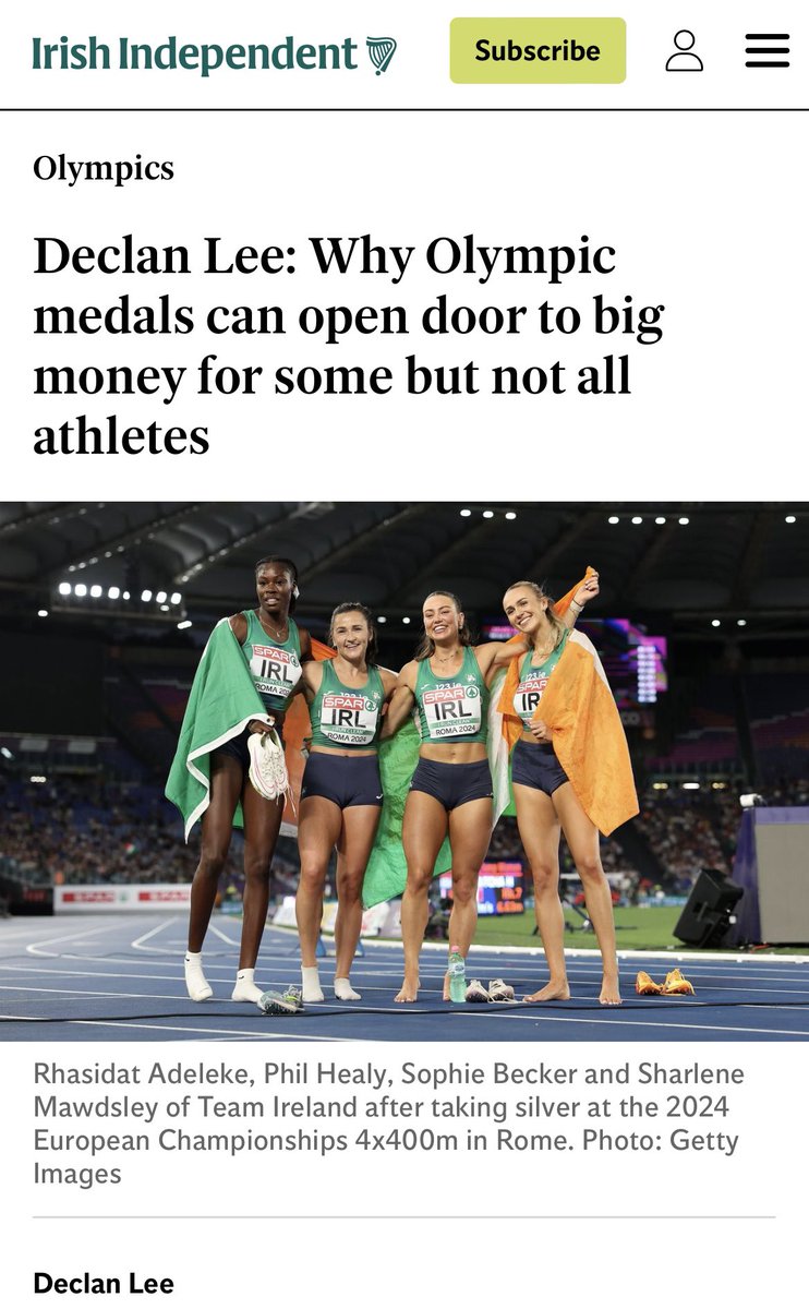 Not all Olympic medals are equal when it comes to attracting sponsors after the Olympics 🥇 🥈 🥉 

My piece in <a href="/IndoSport/">Irish Independent Sport</a> today on who could become the big players after #Paris2024

#OlympicGames 

independent.ie/sport/olympics…