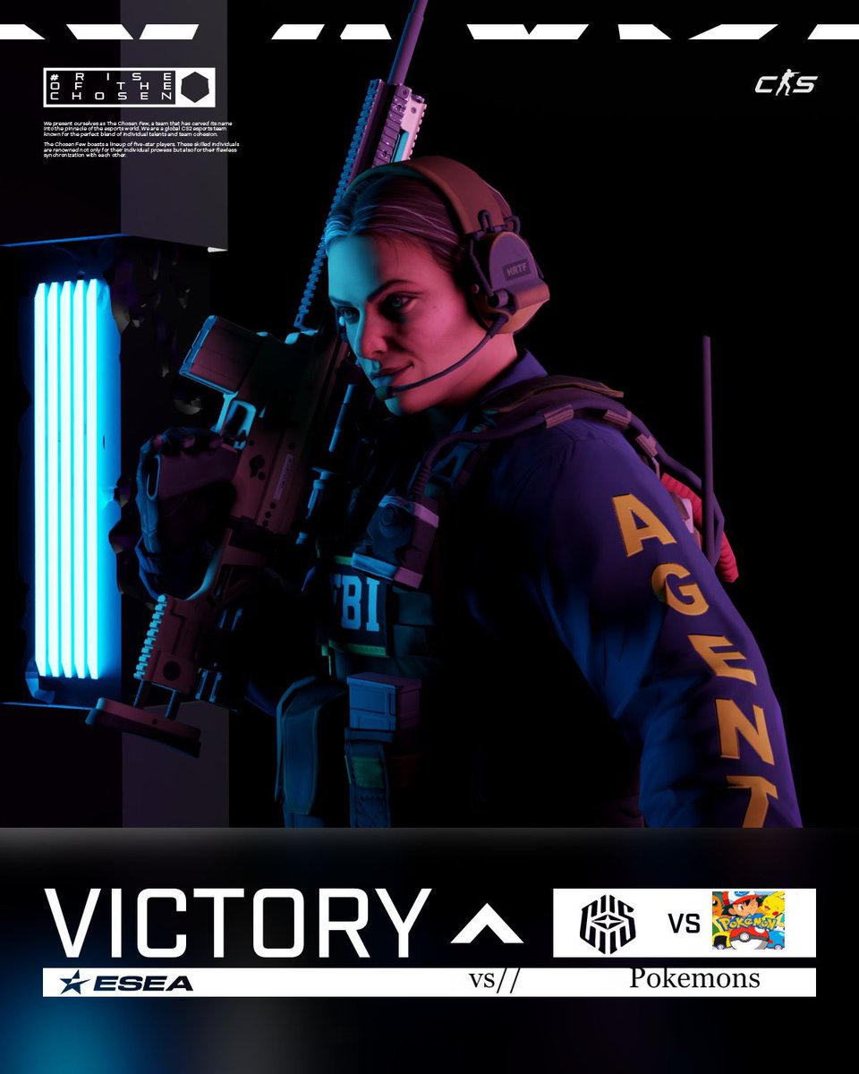 Rakibimiz POKEMONS’ ekibine karşı Dust2 haritasında 13-7 skor ile kolay bir galibiyet aldık. 

#RiseOfTheChosen