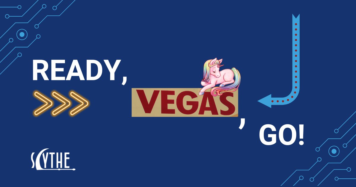 scythe_io's tweet photo. Ready, Vegas, Go! 😜 The Unicorn team is taking over Vegas at @BlackHatEvents between the 3rd and 8th of August. We've built an awesome schedule - SCYTHE style. Check out what's happening: https://t.co/DV8mekeRua
@IANS_Security
@FiniteStateInc
@brysonbort
@Marc_R_Brown
@TCraf7
See y'all there!
#Cybersecurityevents
#BlackHat