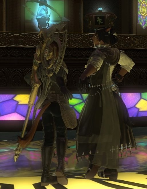earwrigglies's tweet photo. It's old and their hairstyles are much different now but when we actually timed the Thavnairian Dance perfectly at the same time and held them there until they both went AFK.

Now they're bonded and traversing Dawntrail together. https://t.co/0gSDJWvfaO