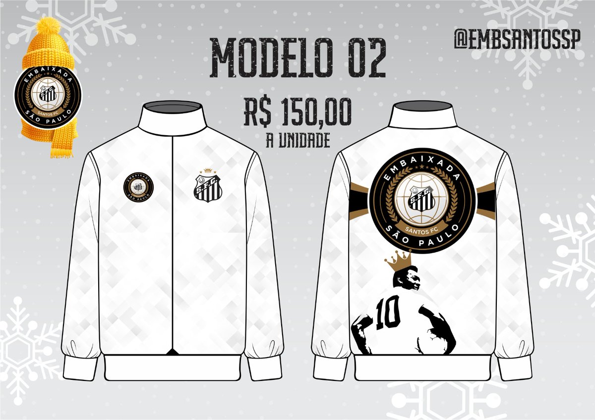 EmbSantos_SP's tweet photo. Boa tarde Nação Santista 

Inverno tá aí, e para driblar o frio, iremos lançar mais um item personalizado pra te aquecer.

Blusa de frio da Embaixada do Santos em São Paulo, são 04 modelos diferentes, passe para o lado para ver em detalhe cada modelo. https://t.co/RoUqHiWAXe