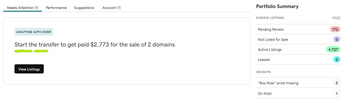 DomainCX's tweet photo. small sales = good profit. ✌️😀
@Afternic is sufficient for my domain portfolio. https://t.co/1IJUkelNTp