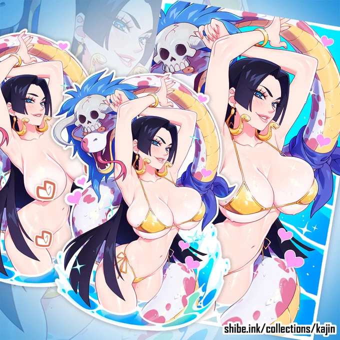 Boa Hancock, Mai Shiranui and Malenia stickers and posters are now in the store! Link in my bio  