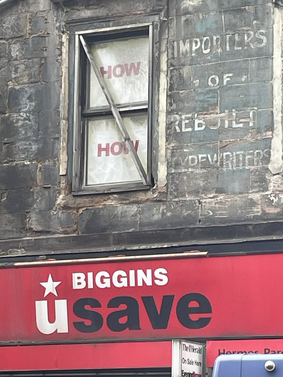 sarasheridan's tweet photo. Ghost sign of the day #Glasgow "Importers of rebuilt typewriters" https://t.co/WYXfEfyTRU