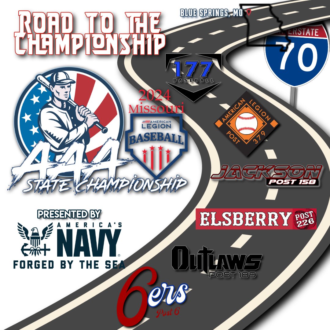 Missouri American Legion Baseball (@molegionball) on Twitter photo Teams are ready to hit the road! While they are on the road to AAA State Championships show your Post/Team some love and follow the action here > missouriamericanlegionbaseball.org/state-tournameā¦
<a href="/post6baseball/">Post 6 Baseball</a> <a href="/OutlawsPost189/">Leeās Summit Outlaws Post 189 Legion Baseball</a> <a href="/OGPOST379Legion/">OGPOST379LEGION</a> <a href="/Post226Baseball/">Elsberry Post 226 American Legion Baseball</a> <a href="/Jsl158/">JSL Post 158</a> <a href="/JacksonTribeBB/">Tribe Baseball</a> <a href="/Post177Baseball/">Eureka Post 177 Baseball</a> Teams are ready to hit the road! While they are on the road to AAA State Championships show your Post/Team some love and follow the action here > missouriamericanlegionbaseball.org/state-tournameā¦
<a href="/post6baseball/">Post 6 Baseball</a> <a href="/OutlawsPost189/">Leeās Summit Outlaws Post 189 Legion Baseball</a> <a href="/OGPOST379Legion/">OGPOST379LEGION</a> <a href="/Post226Baseball/">Elsberry Post 226 American Legion Baseball</a> <a href="/Jsl158/">JSL Post 158</a> <a href="/JacksonTribeBB/">Tribe Baseball</a> <a href="/Post177Baseball/">Eureka Post 177 Baseball</a>