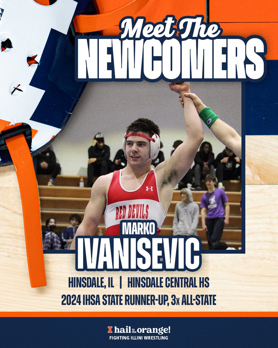 Illinois Wrestling (@illiniwrestling) on Twitter photo Class of '28 Introduction - <a href="/MarkoIvan70/">Marko Ivanisevic</a>
The Hinsdale native is staying home in Illinois as he makes his way to Champaign this fall. He's a 3x IHSA State place-winner with a runner-up finish in 2024 and owns a record of 128-8.
Welcome to the #Illini, Marko!
#HTTO Class of '28 Introduction - <a href="/MarkoIvan70/">Marko Ivanisevic</a>
The Hinsdale native is staying home in Illinois as he makes his way to Champaign this fall. He's a 3x IHSA State place-winner with a runner-up finish in 2024 and owns a record of 128-8.
Welcome to the #Illini, Marko!
#HTTO