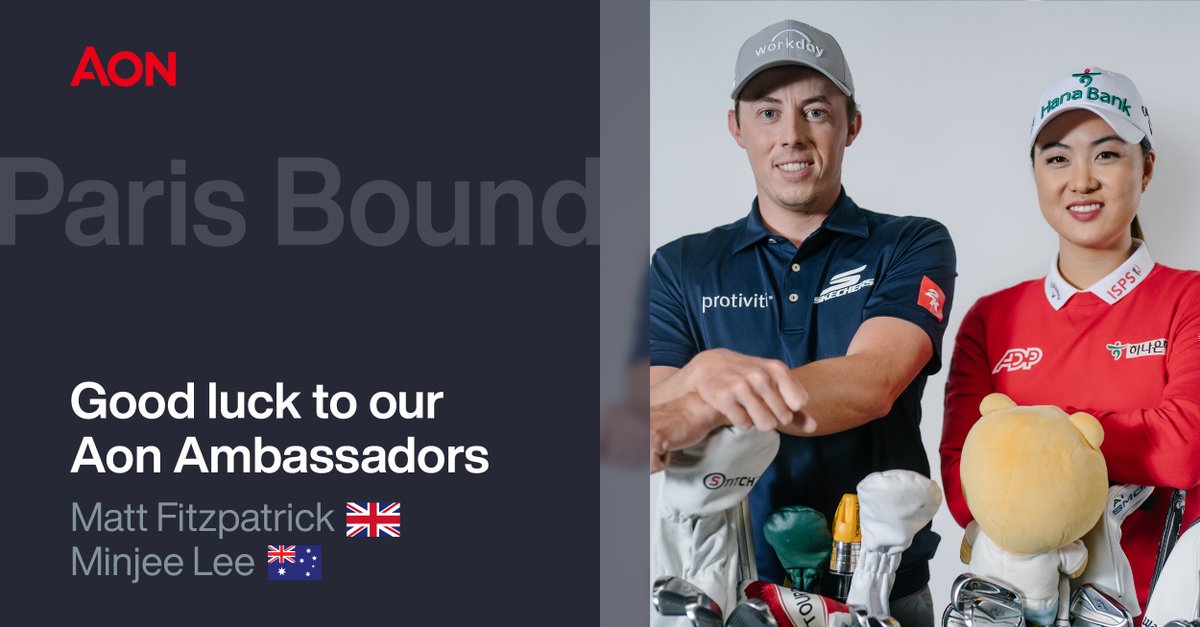 Aon (@aon_plc) on Twitter photo Congratulations to our Aon Golf Ambassadors who will be competing in Paris this summer! — <a href="/MattFitz94/">Matt Fitzpatrick</a> for Great Britain and @Minjeegolf for Australia. Here’s to #BetterDecisions at Le Golf National 🏆 Congratulations to our Aon Golf Ambassadors who will be competing in Paris this summer! — <a href="/MattFitz94/">Matt Fitzpatrick</a> for Great Britain and @Minjeegolf for Australia. Here’s to #BetterDecisions at Le Golf National 🏆