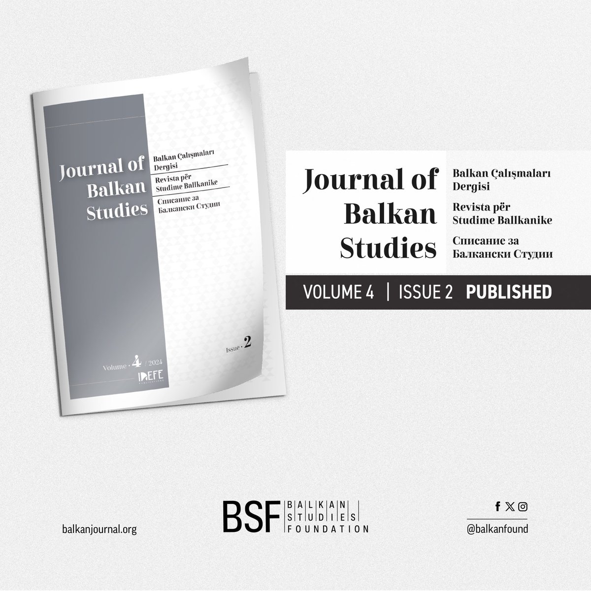 BalkanStudies's tweet photo. Volume 4 Issue 2 of the Journal of Balkan Studies has been published.

The journal consist of 5 articles, 1 book review and 1 in memorium can be downloaded for free from: https://t.co/uXW951oUMO https://t.co/e6w7EDd2Hu