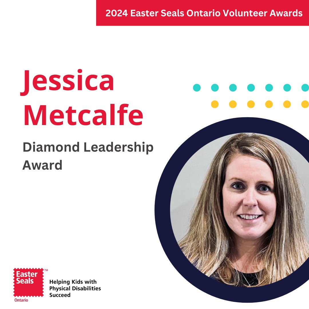 EasterSealsON's tweet photo. We continue to spotlight our 2024 Volunteer Award recipients today with the Diamond Leadership Award, presented to Jessica Metcalfe! 

Congratulations and heartfelt thanks to Jessica for her continued support, impactful advocacy, and generous philanthropic contributions! https://t.co/CA4v8xztgc