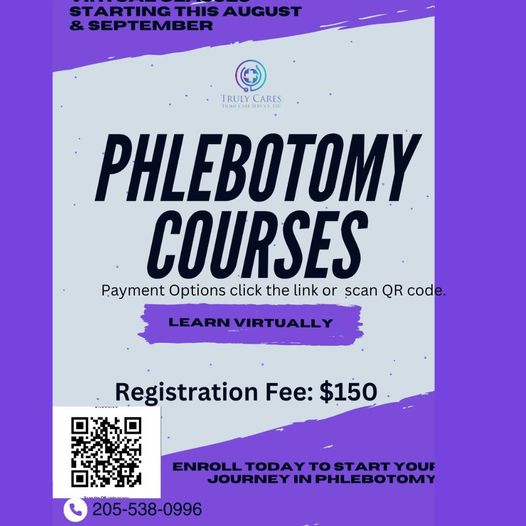 trulycareshhs's tweet photo. Please reserve your spot, there are only a few seats left. 
Please click the link or scan the QR code.  Virtual or In-person courses.

https://t.co/Ly9Af6dtg0
https://t.co/mtg0b2h1XP

#Phlebotomy #PhlebotomyCourse #Alabama #Birmingham #TrulyCaresHomeCareService #PhlebotomyJourney https://t.co/omT5TWRVsG