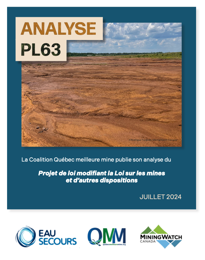 TurgeonRodrigue's tweet photo. 📃PL63 | La Coalition Québec meilleure mine publie son Analyse du Projet de loi modifiant la loi sur les mines et d'autres dispositions (PL63)

Les priorités de la populations écartées, une réforme ambitieuse est nécessaire

👉En ligne: https://t.co/29r2fJ0OoU https://t.co/ROo2jEFMAg