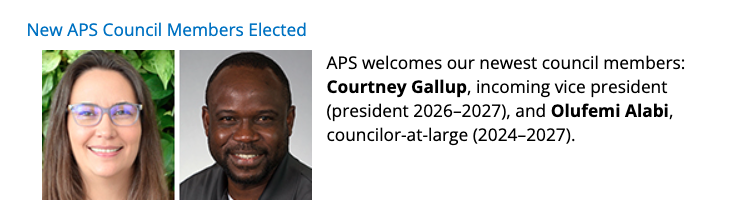 Edel_PLopez's tweet photo. Great additions to @plantdisease Council! It's great to be part of the nomination committee and see that the future of this amazing society is in great hands! https://t.co/EOp3SE049s