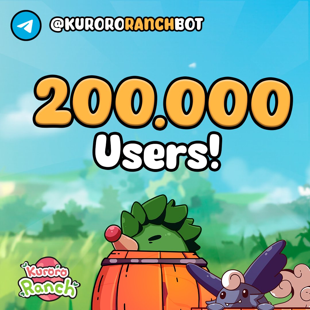 Kuroro Beasts (@kurorobeast) on Twitter photo We reached 200k users in <a href="/kurororanch/">Beast Ranch</a>
Thanks for your support. This is only getting started! We reached 200k users in <a href="/kurororanch/">Beast Ranch</a>
Thanks for your support. This is only getting started!