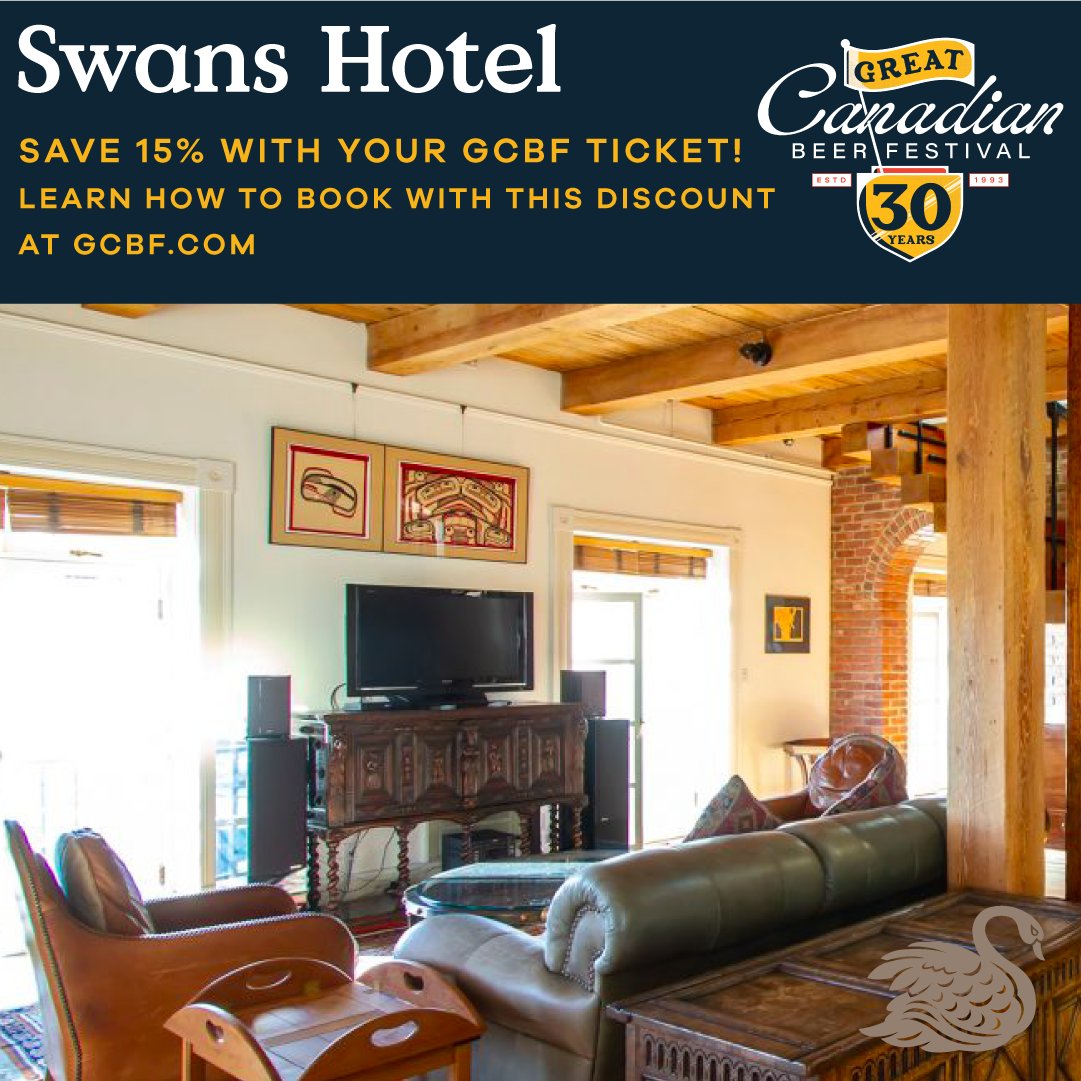 🤩Thank you so much to our wonderful hotel partners @sandmanhotels Victoria, <a href="/parkside_hotel/">The Parkside Hotel</a> and <a href="/swansvictoria/">Swans Hotel &Brewpub</a>! ⁠

🍻You can save 15% on your booking when you purchase #GCBF tickets! 
Go to GCBF.com to get your tickets and learn how to save when booking ⁠