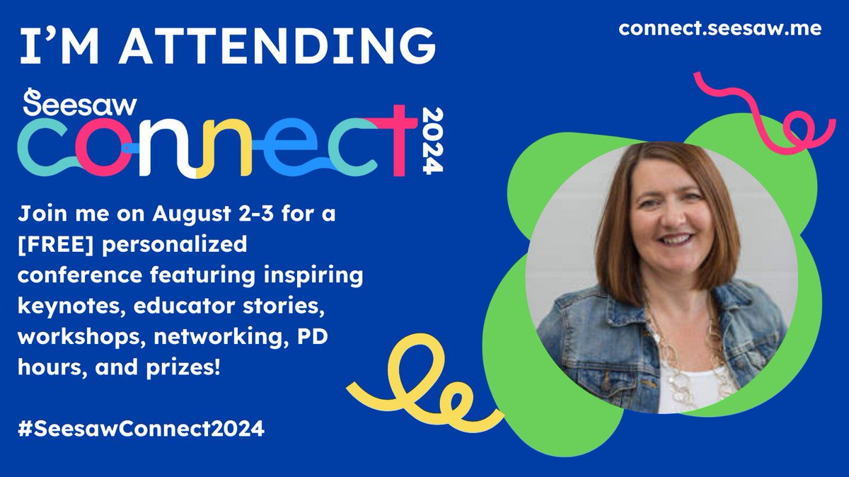 🌟 Join me at Seesaw Connect 2024, August 2-3! 🎉
Experience Seesaw's inspiring [FREE] two-day conference featuring keynotes, educator stories, workshops, networking, and more. Register now at connect.seesaw.me!
#seesawconnect2024 #edtech #teacherpd #virtualconference