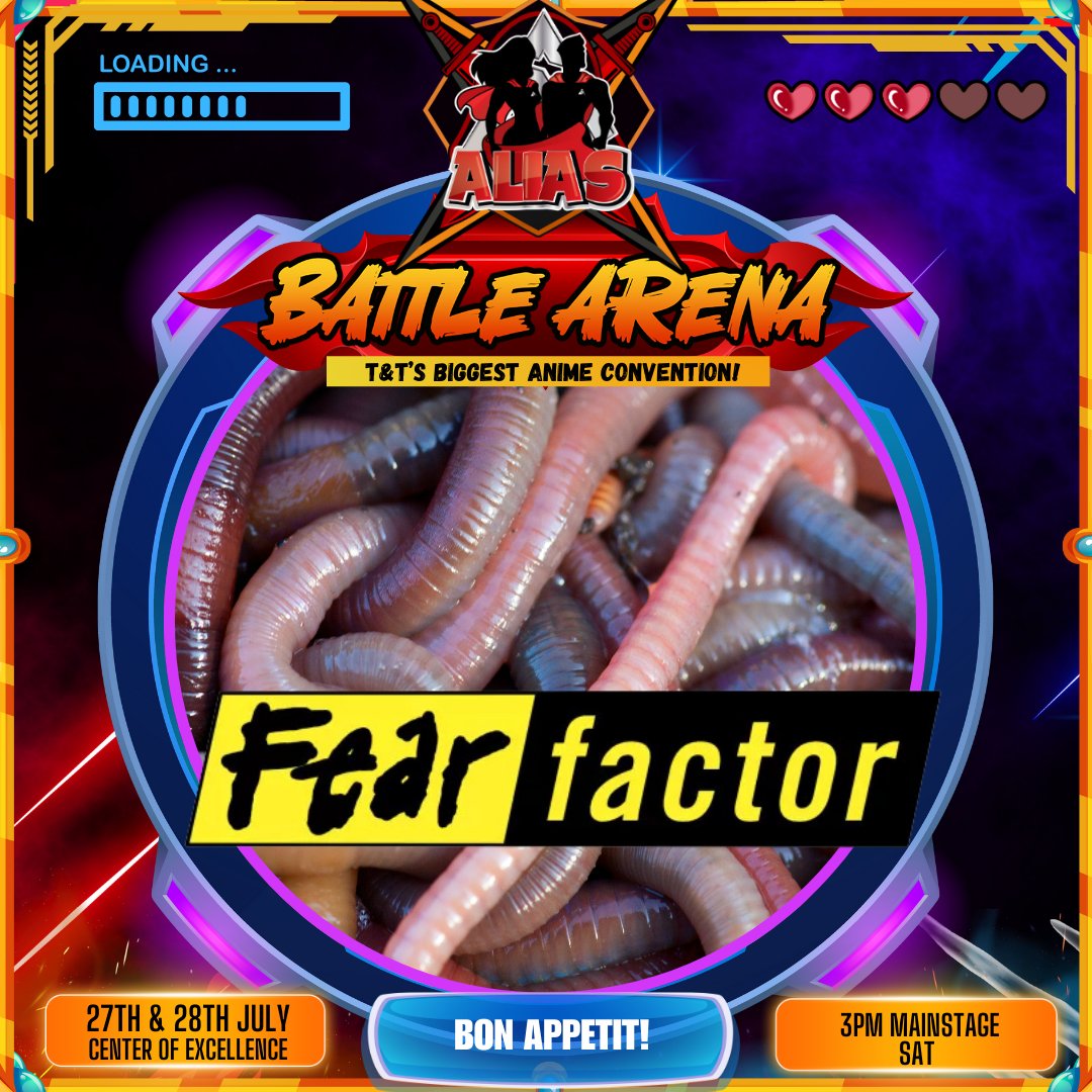 alias_expo's tweet photo. Stage Activity Announcement!
Presenting ALIAS FEAR FACTOR!!!!

How many mealworms can you eat?
How long can you chill out with some friendly neighborhood roaches?

Hosted in collaboration with the @ecwc_tt who will also be in charge of our Wildlife Photoset display!! https://t.co/QmVfcyHvAc