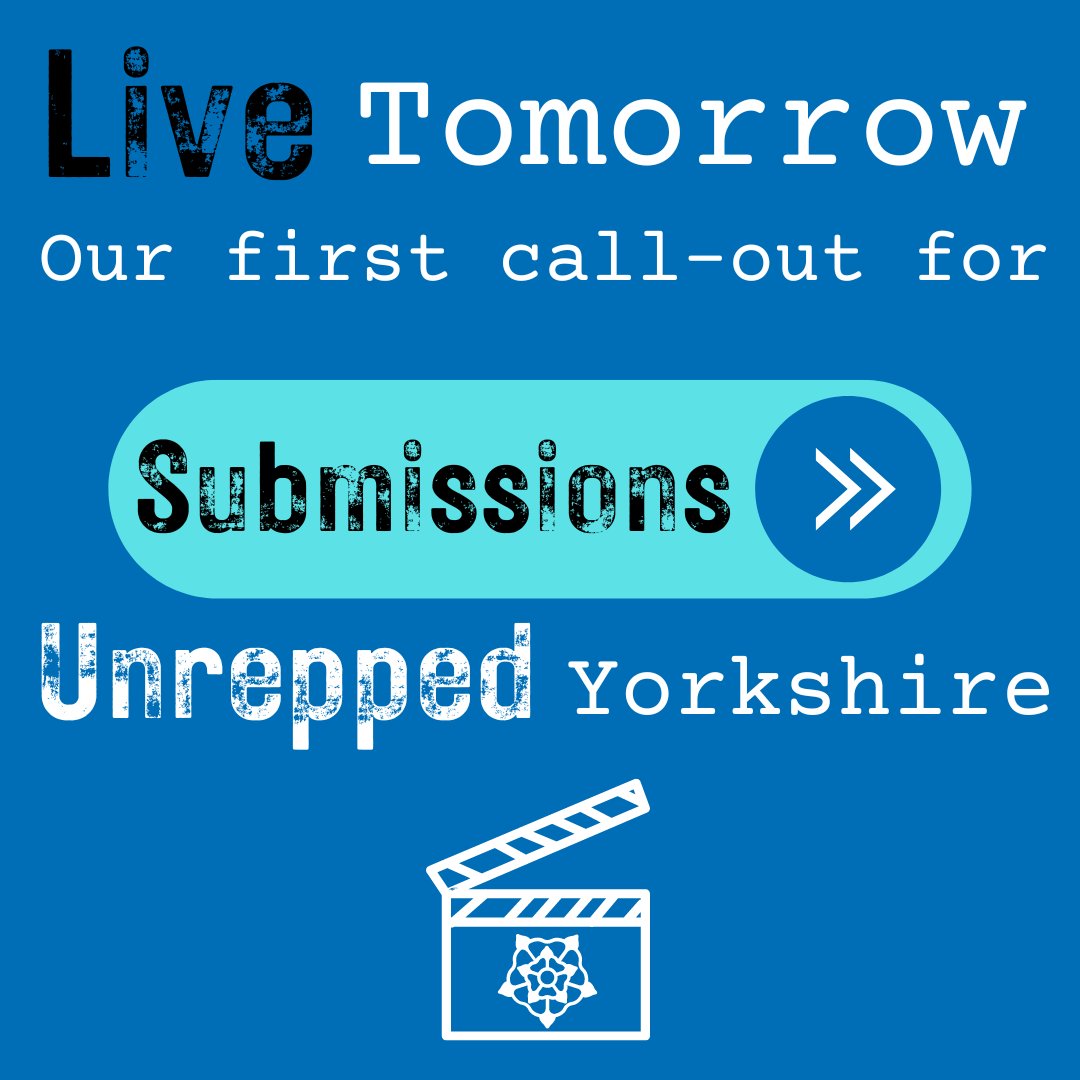 We go LIVE TOMORROW with our first ever call-out for submissions! 

We can't wait to share it with you all and see what the response is. 
Be sure to follow our socials to find out more on how to get involved.

#UnreppedYorkshire #UnreppedTalent #TalentUpNorth #TalentedYorkshire