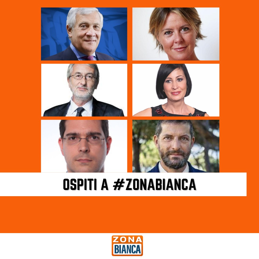 Zona Bianca (@zona_bianca) on Twitter photo Tra i tanti ospiti della puntata di questa sera ci saranno anche <a href="/Antonio_Tajani/">Antonio Tajani</a> <a href="/BeaLorenzin/">Beatrice Lorenzin</a> <a href="/CandidaMorvillo/">candida morvillo</a> <a href="/Capezzone/">Daniele Capezzone</a> <a href="/AndreaRomano9/">Andrea Romano</a> e Umberto Brindani. Vi aspettiamo alle 21.20 nella #zonabianca di @mediasetrete_4 Tra i tanti ospiti della puntata di questa sera ci saranno anche <a href="/Antonio_Tajani/">Antonio Tajani</a> <a href="/BeaLorenzin/">Beatrice Lorenzin</a> <a href="/CandidaMorvillo/">candida morvillo</a> <a href="/Capezzone/">Daniele Capezzone</a> <a href="/AndreaRomano9/">Andrea Romano</a> e Umberto Brindani. Vi aspettiamo alle 21.20 nella #zonabianca di @mediasetrete_4