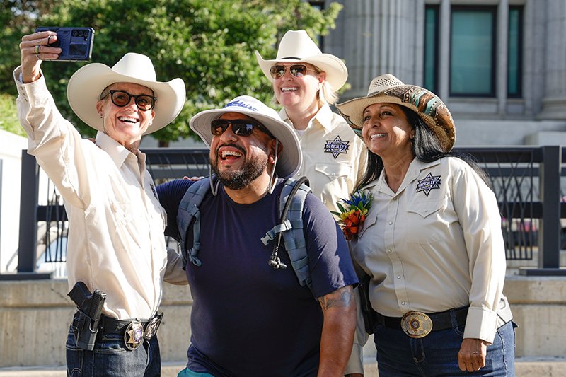 SLCO_Sheriff's tweet photo. 🎉 What an amazing day at the Days of 47 Parade! Huge shoutout to everyone who made us feel so welcomed. Wishing you all a safe and happy Pioneer Day! 🎉
#Daysof47 #PioneerDay #SLSheriff #CommunityLove https://t.co/UUC76qKhfd