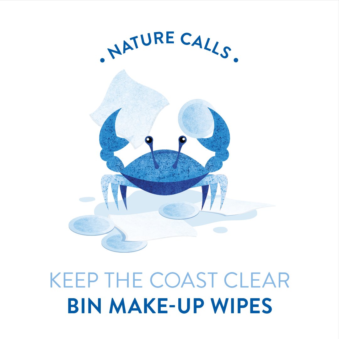 Did you know many make-up wipes are made with plastic? Please don’t flush them, they don’t disappear &amp; harm wildlife. #BinWipes #NatureCalls #JoinTheWave

➡️ jointhewave.scot
