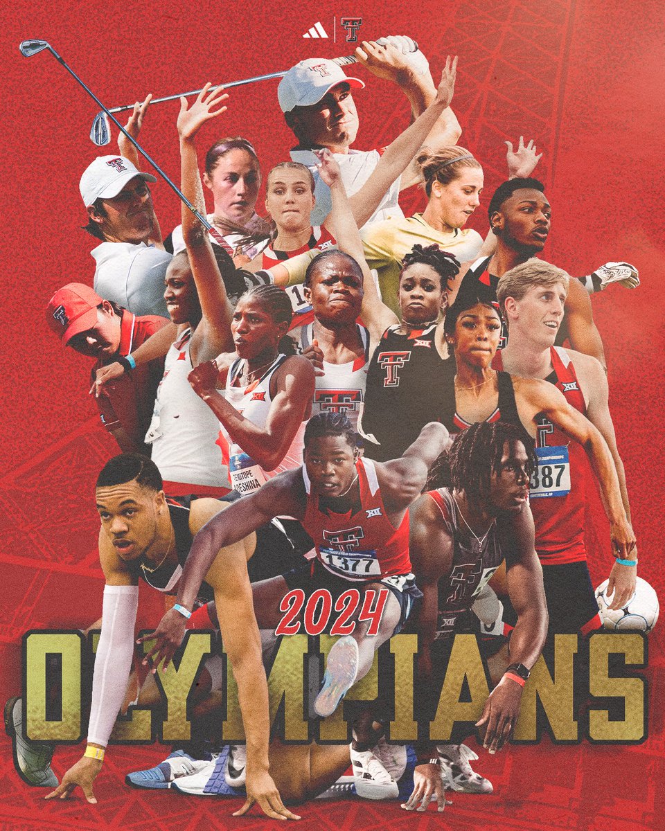 TechAthletics's tweet photo. From Lubbock to the Olympics 🔥

Good luck to all our Red Raiders representing on the world stage!

#WreckEm x #Paris2024 https://t.co/GIRbR8EqAP