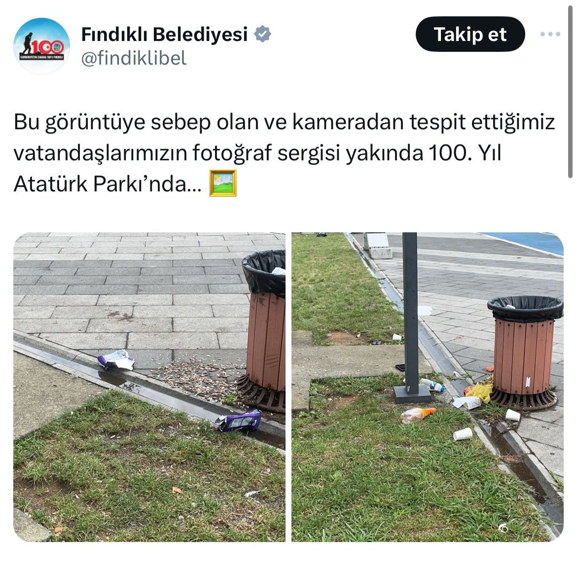Rize Fındıklı Belediyesi, yere çöp atan kişilerin fotoğraflarıyla sergi açacak.