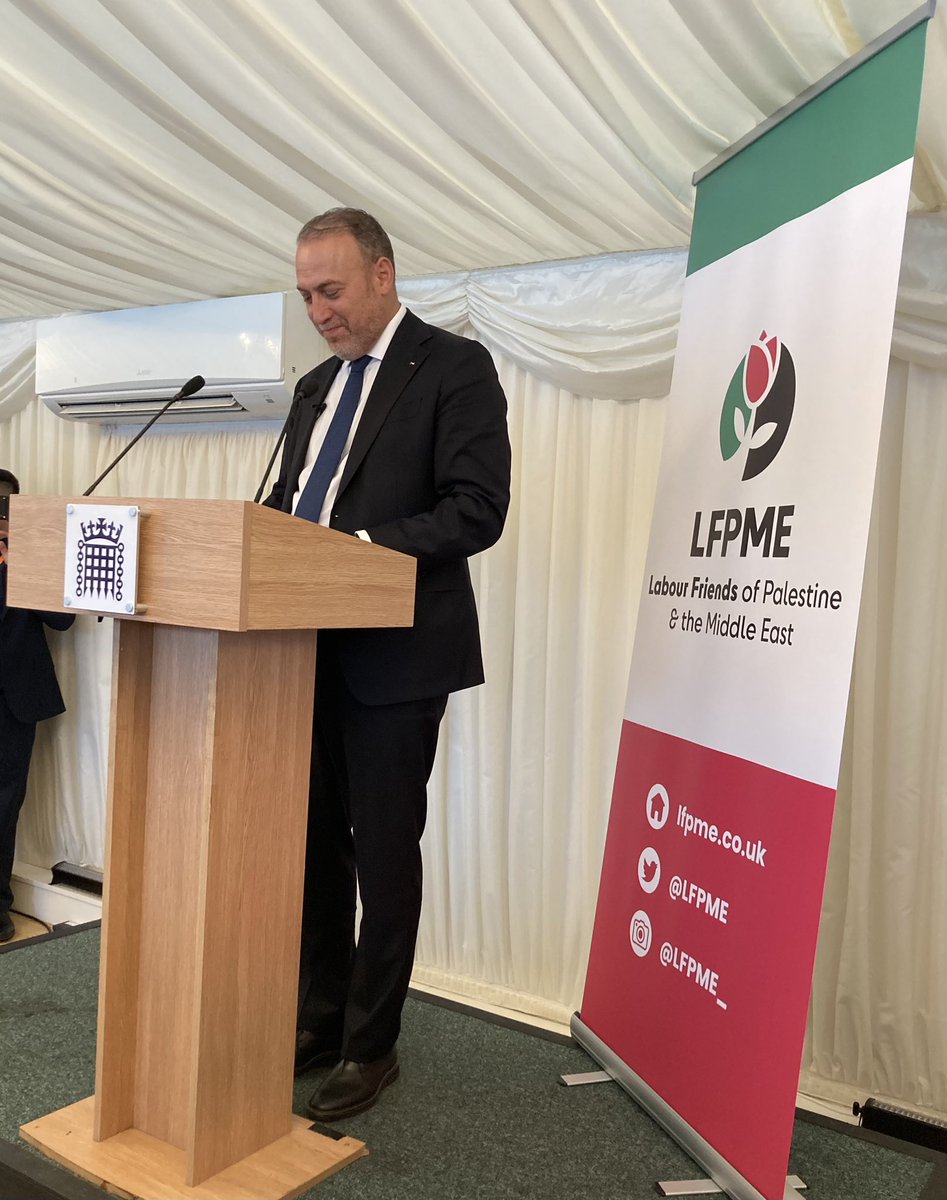 Yesterday I attended the <a href="/LFPME/">Labour Friends of Palestine & the Middle East</a> reception.  

A moving evening with speakers including <a href="/hzomlot/">Husam Zomlot</a> and new MENA minister @Hamish4Lincs who set out clearly the need for a ceasefire, release of all hostages and a two state solution.