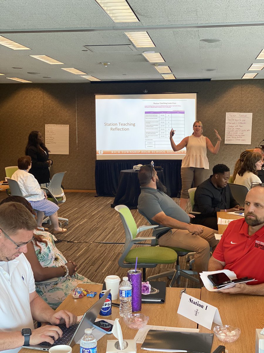 Day 2 of our Admin Retreat is all about Teaching &amp; Learning! The team facilitated our learning using the alternative &amp; station co-teaching models. #richinstudentsuccess <a href="/RichTownshipHS/">Rich Township HSD 227</a>