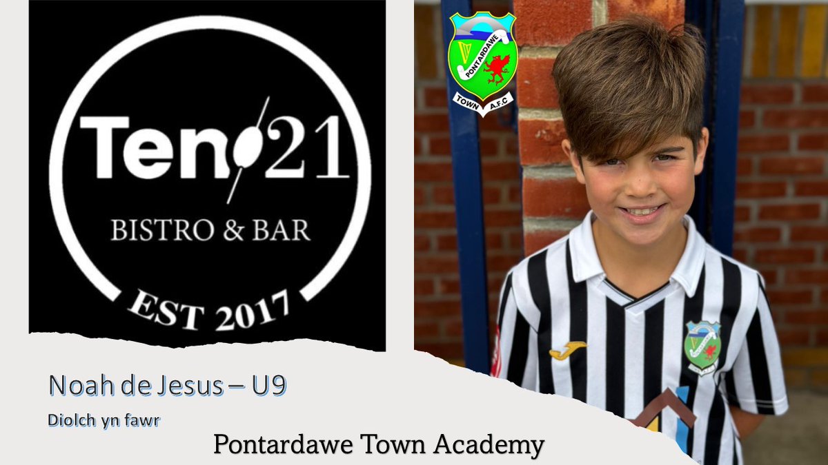 Pontardawe Town Academy (@pontyacademyfc) on Twitter photo ᴘʟᴀʏᴇʀ ꜱᴘᴏɴꜱᴏʀ 2024/25
Talented Noah de Jesus from our super U9 team has kindly been sponsored by <a href="/Ten21Neath/">Ten21Neath</a>. Many thanks for sponsoring Noah in what will be another exciting year for him. #UppaPonty ᴘʟᴀʏᴇʀ ꜱᴘᴏɴꜱᴏʀ 2024/25
Talented Noah de Jesus from our super U9 team has kindly been sponsored by <a href="/Ten21Neath/">Ten21Neath</a>. Many thanks for sponsoring Noah in what will be another exciting year for him. #UppaPonty