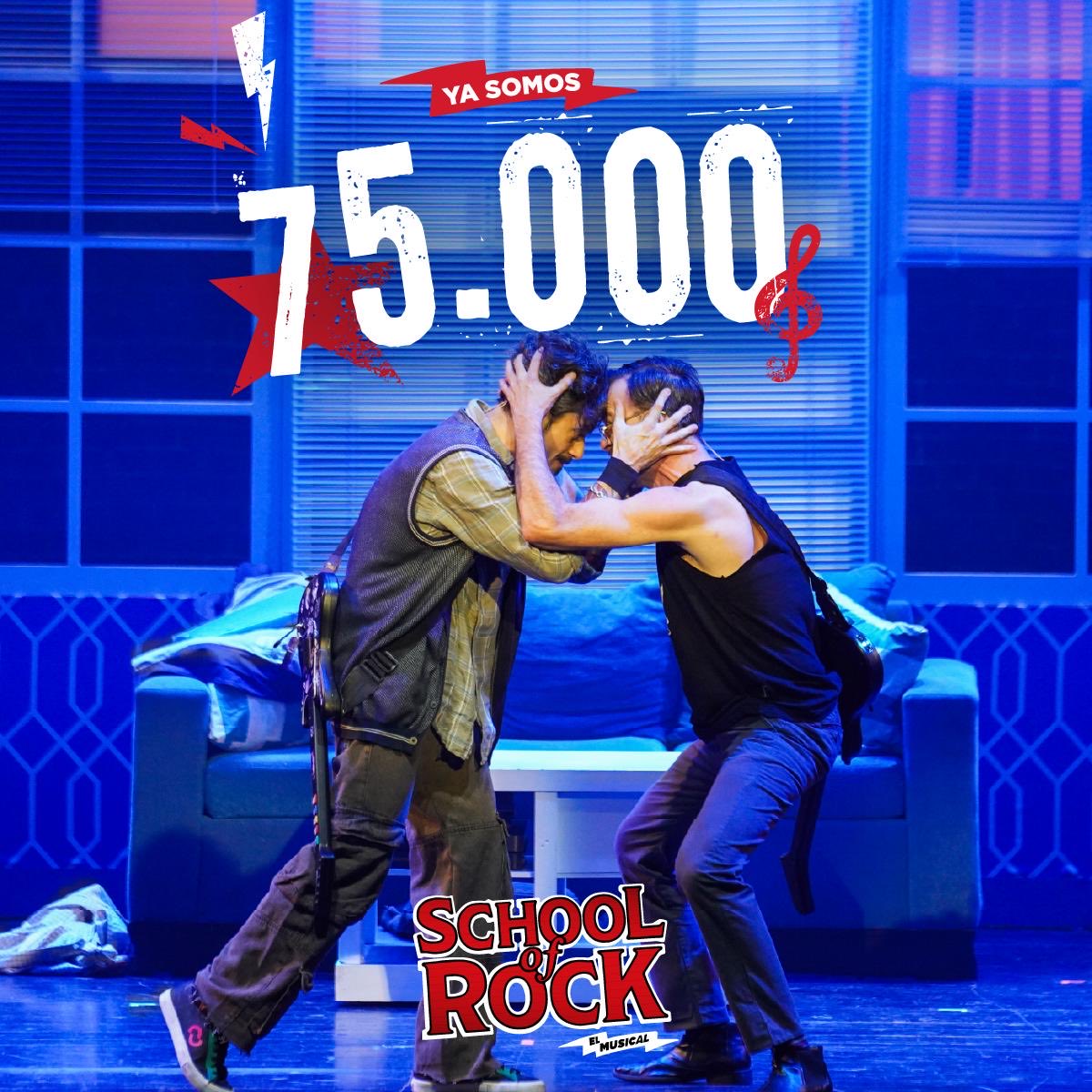 multiteatro's tweet photo. 👏 Imparable! A solo cinco semanas de su estreno y a cuatro días de su despedida improrrogable “School of Rock” llegó a los 75.000 espectadores!
La mayor apuesta teatral-musical del año comienza a decir adiós definitivamente en el teatro Gran Rex! https://t.co/pDTwk84mN3
