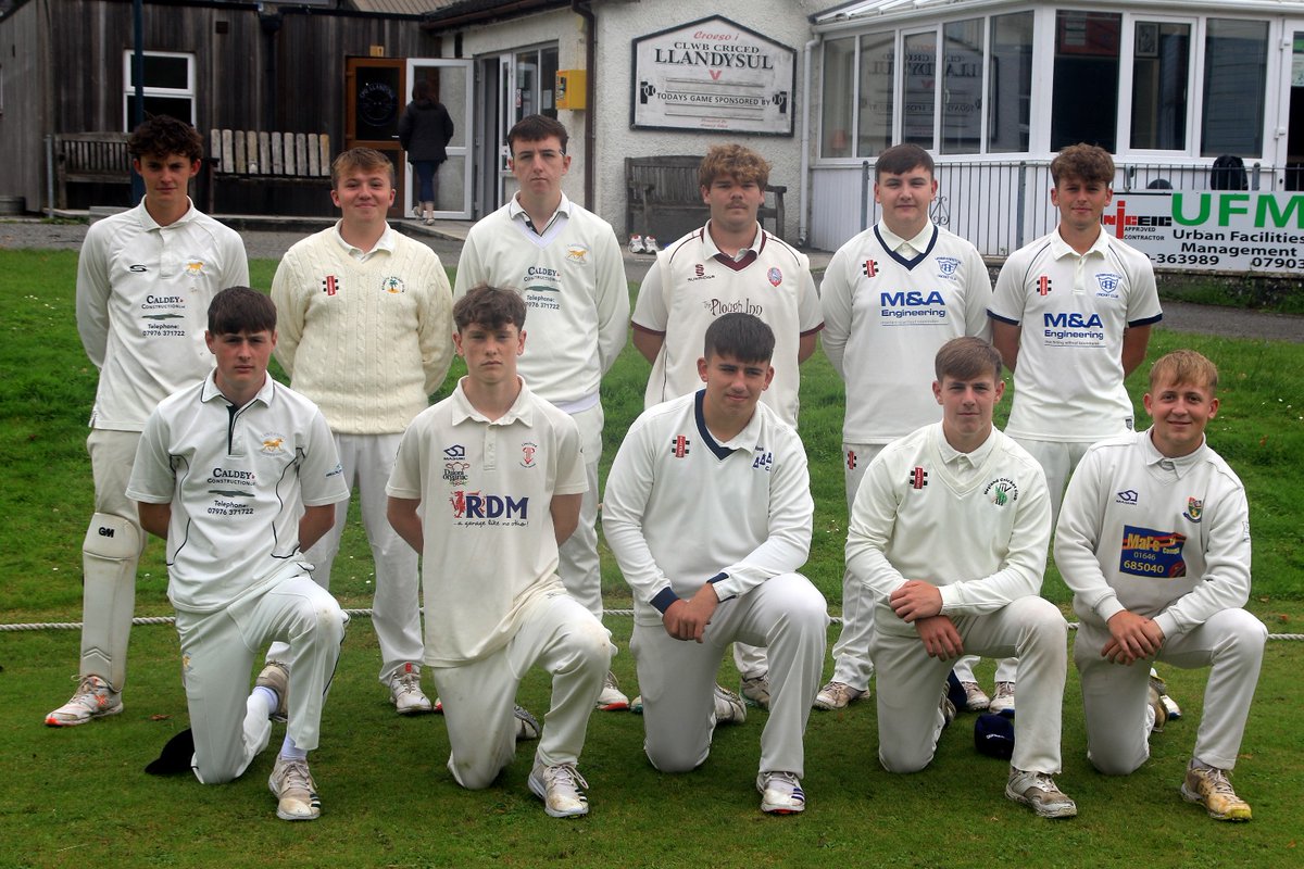 The league under 17 and Pembrokeshire Youth before their game at <a href="/CricedLlandysul/">CCLlandysul</a> today.