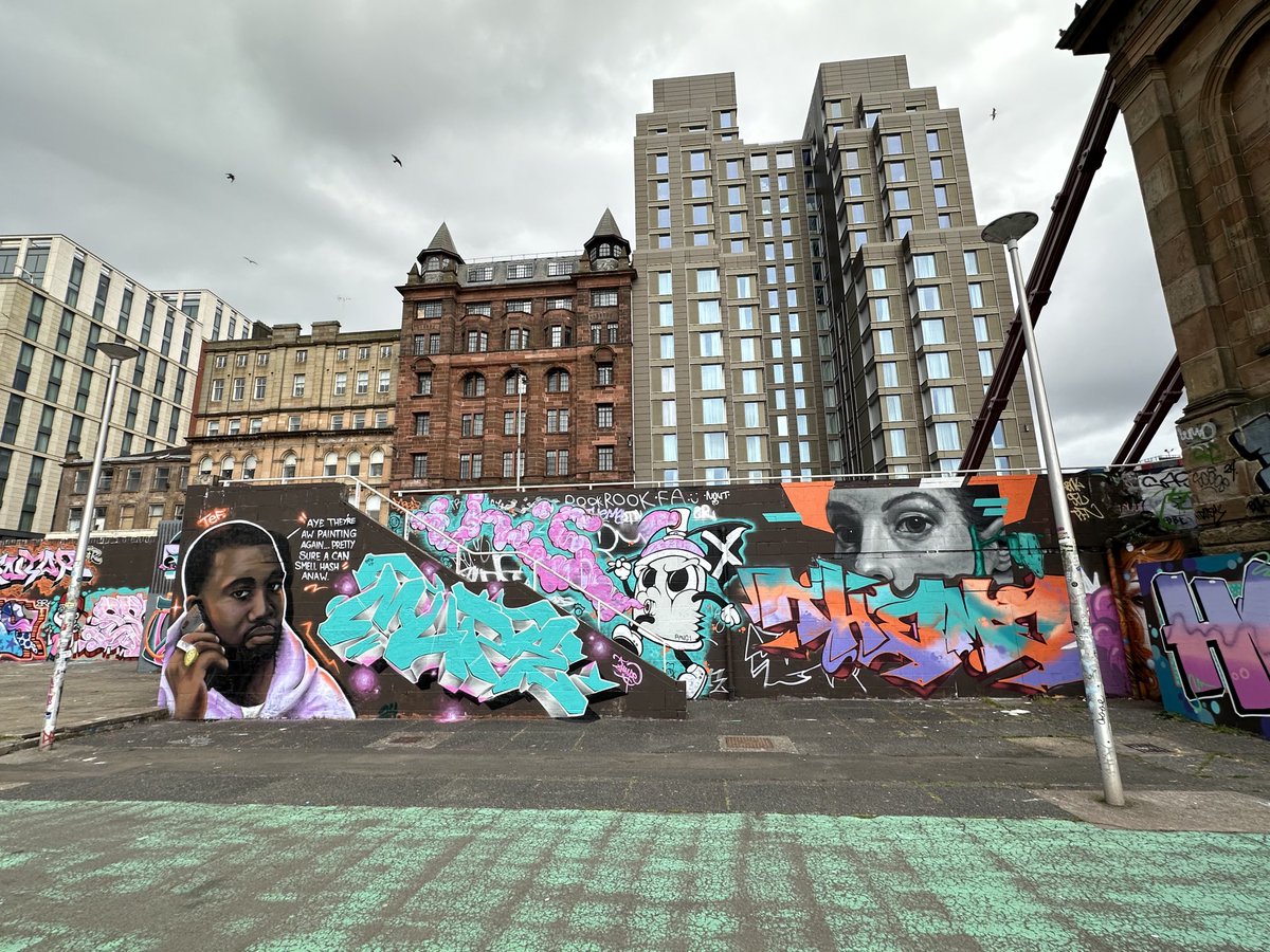 The 1st Custom House Legal Wall Jam took place at the Weekend. The event marked Glasgow’s first legal graffiti wall. Organised by ⁦<a href="/ColourWaysGLA/">Panda - Colour Ways</a>⁩