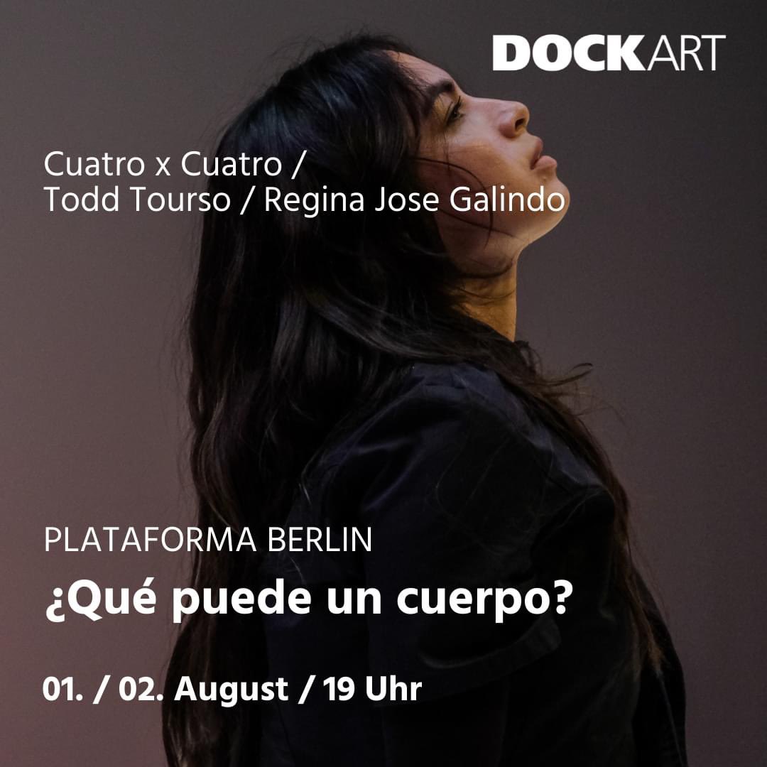 “¿Qué puede un cuerpo?”, del proyecto LEIB.

1 y 2 de agosto/ 19:00 h/ en DOCK 11 dentro de la PLATAFORMA Berlín 2024.

Tickets: dock11-berlin.de/theater/progra…

¡Si estás cerca, acompáñanos!
