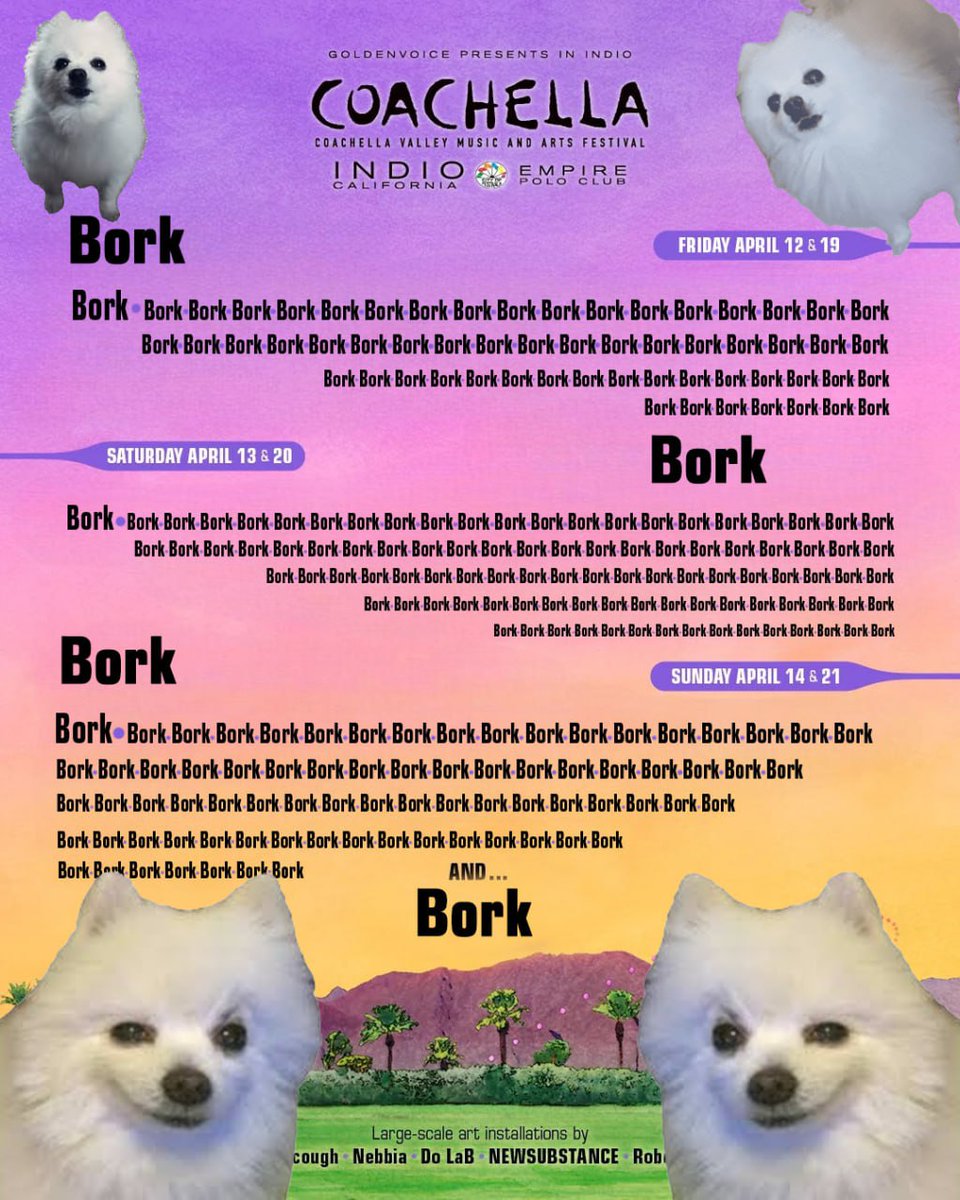 Coachella? Nah

More like $BORK chella