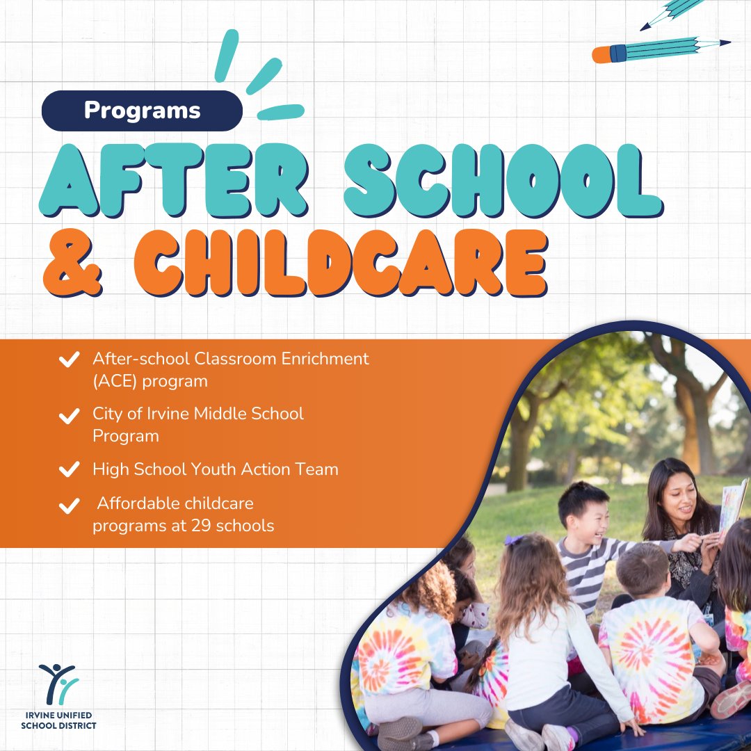 Are you looking for after-school or childcare programs for next school year? 📚🎨 IUSD offers a variety of programs for our community, in collaboration with our community partners.

Learn more about each program at iusd.org/AfterschoolPro…