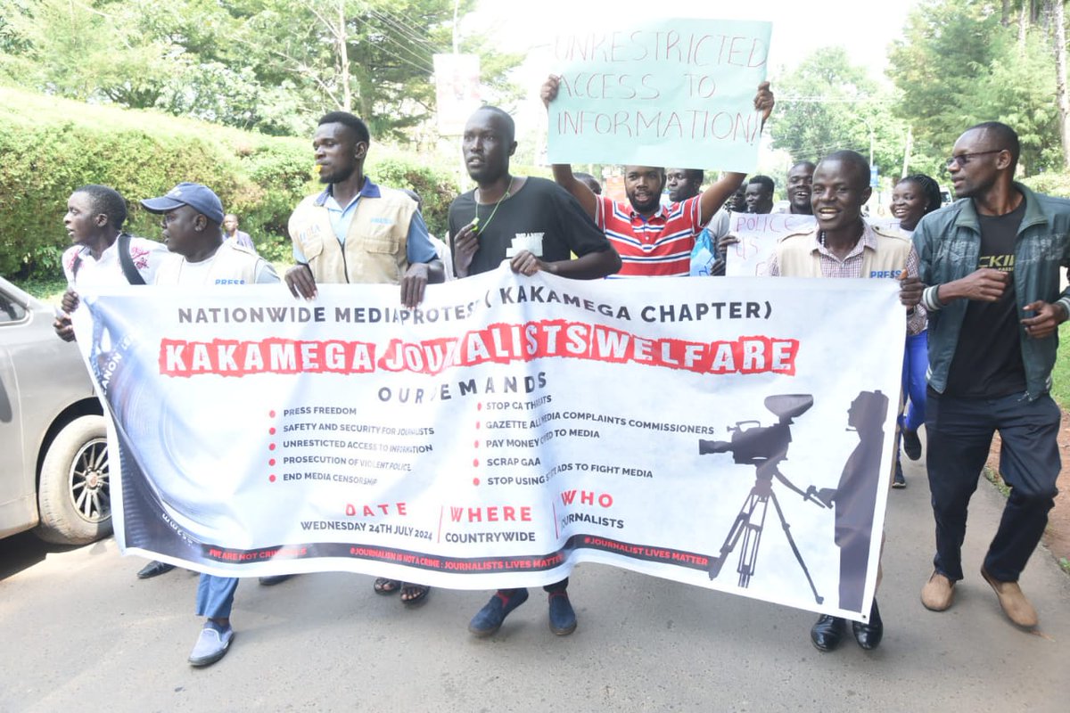 Thank you Kakamega county journalists for standing in solidarity. #WeAreNotCriminals #PressFreedomKe