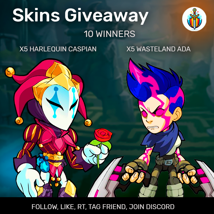 IntihallaCodes's tweet photo. 🔥10 SKINS GIVEAWAY🔥
To Enter:   
1) Like, retweet this post   
2) Tag a friend
3) Follow @IntihallaCodes 
4) Join Discord https://t.co/TooTLZiEsj
#Brawlhalla #BrawlhallaGiveaway https://t.co/s6EGXV2vOW
