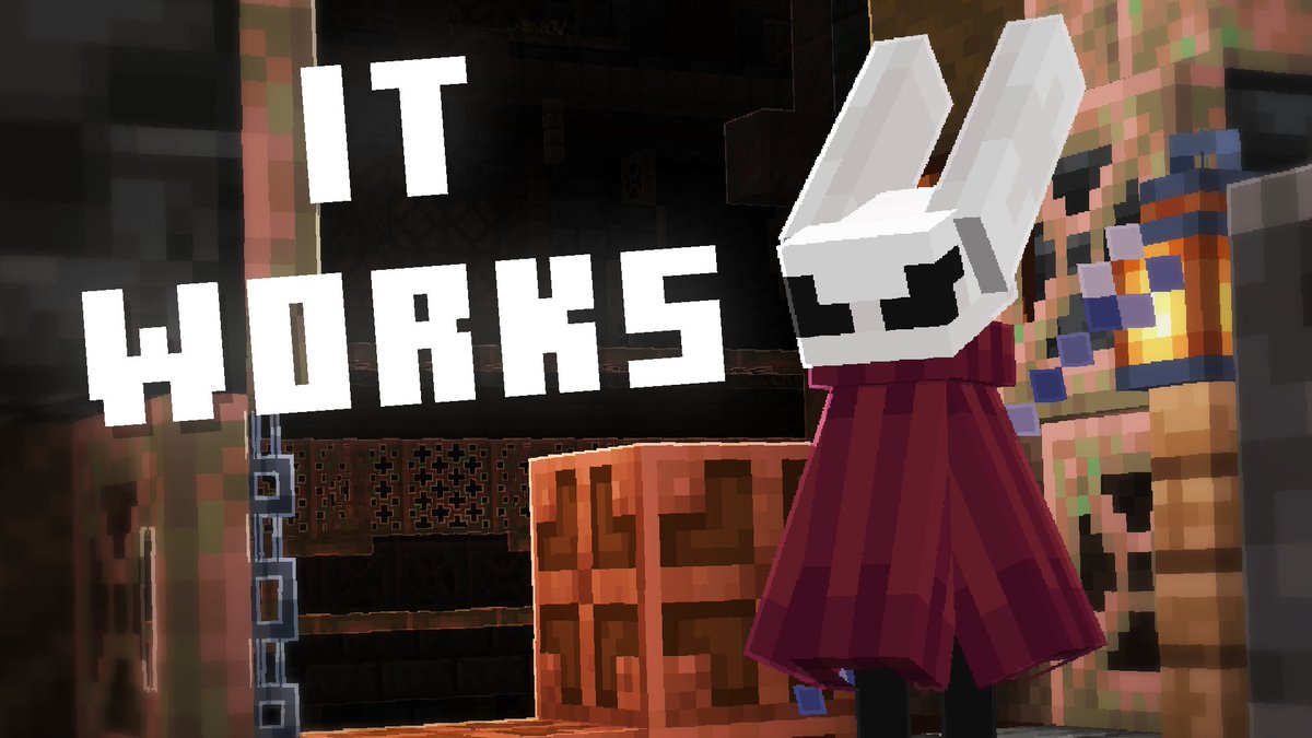 #Minecraft #hollowknight #SilkSong 
THE VIDEO IS DONE ITS OUT! YOU CAN NOW PLAY SILKSONG IN MINECRAFT!
youtu.be/QaJY6M-0QRw?si…