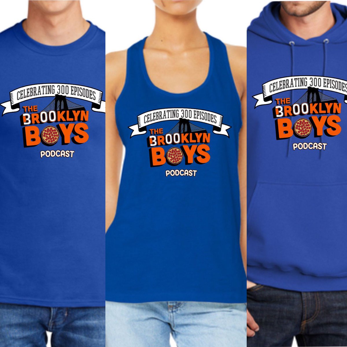 Pick up special limited edition commemorative T shirts, tank tops &amp; hoodies in celebration of <a href="/TheBrooklynBoys/">The Brooklyn Boys Podcast</a>  300th episode. @skeeryjones &amp; @davidbrody will sign &amp; personalize all merch by request for all orders placed through 7/31/24 ~~>brooklynboys.bigcartel.com