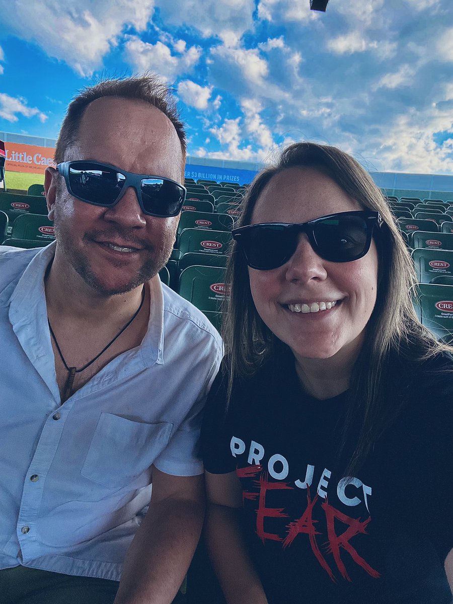 ProjectFearX's tweet image. Fear Gear In The Wild! This week, we spotted Kristina in her black Project Fear T-shirt! She says, “Whether if it’s in Ontario or Michigan, I wear my Fear Gear to every concert I go to…not only because it’s awesome, but to share my love of Project Fear with as many people as I…