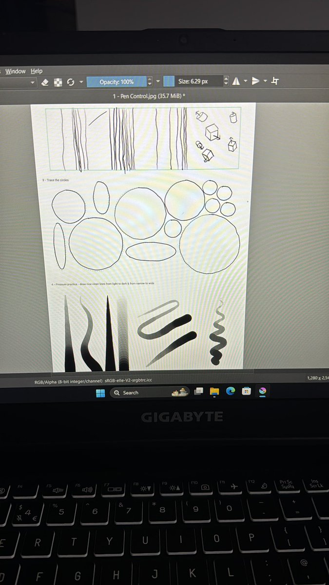 Day 4 learning to draw - Getting used to the graphics tablet. Been focusing mainly on pen control exercises and getting used to @Krita_Painting Dipping a toe into perspective theory by drawing primitive shapes which I can use for future character construction. #drawing
