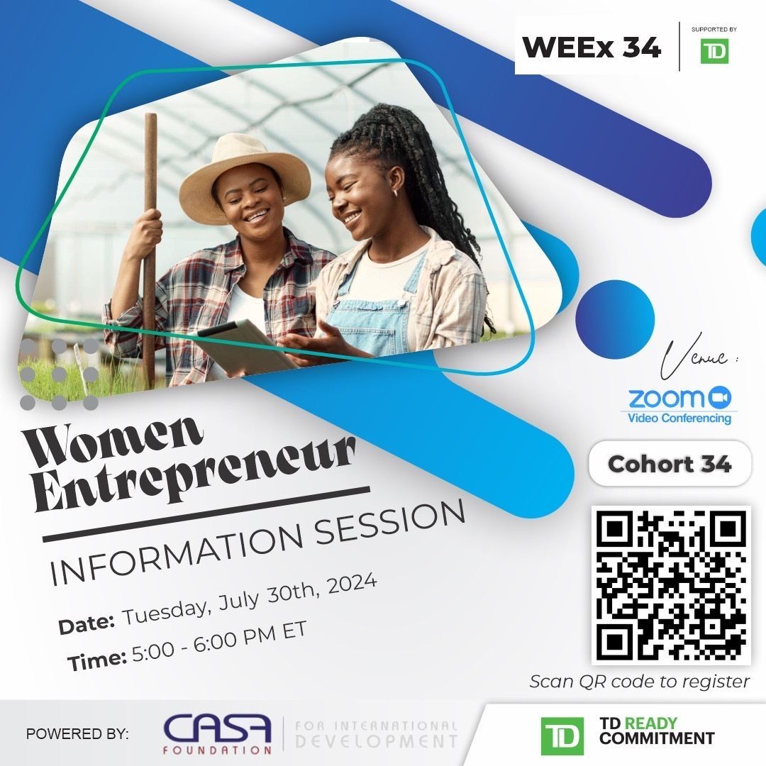 casafoundation's tweet image. 🚀 Join WEEx 34! 🚀

🌟 8-week online business program on Zoom
👩‍💼 For women entrepreneurs in Canada
💼 Expert business advisory
🤝 Connect with like-minded women

Don’t miss out! Scan the QR code to enroll now! 

#WomenEntrepreneurs #Startups #BusinessProgram #WomenInBusiness